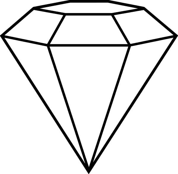600x588 Drawn Diamond Silhouette