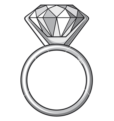 380x400 Collection Of Free Incaged Clipart Diamond Ring. Download On Ubisafe