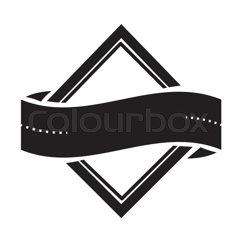 800x800 Silhouette Emblem Heraldic With Diamond Shape Vector Illustration