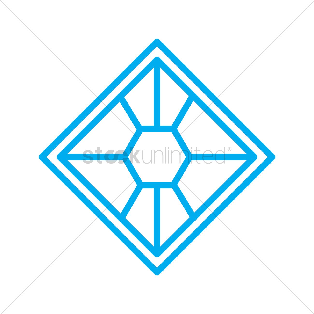 1300x1300 Square Diamond Shape Vector Image