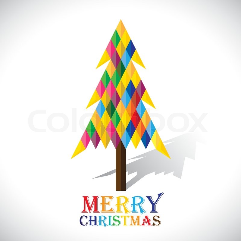 800x800 Colorful Xmas Tree Made With Origami Papers In Diamond Shape