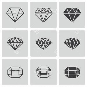 300x300 Photostock Vector Diamond Inside Wreath Theme Vector Art