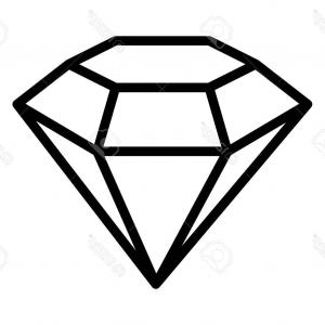 300x300 Photostock Vector Diamond Vector Sketch Icon Isolated On