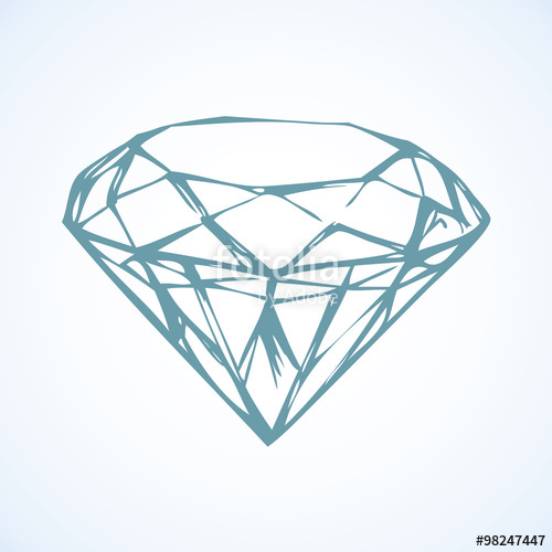 500x500 Diamond. Vector Sketch Stock Image And Royalty Free Vector Files