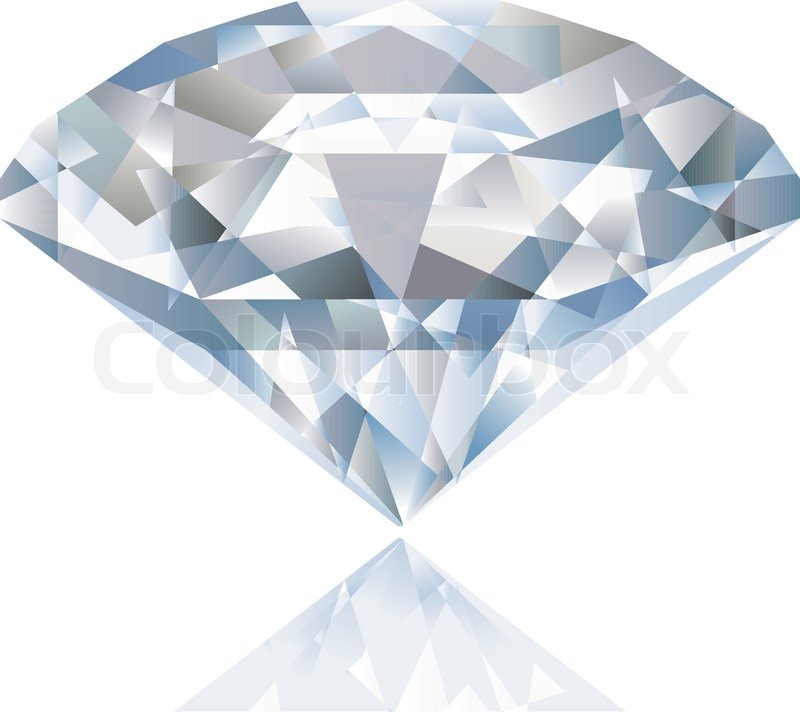 800x712 A Shiny Bright Diamond. Vector Stock Vector Colourbox