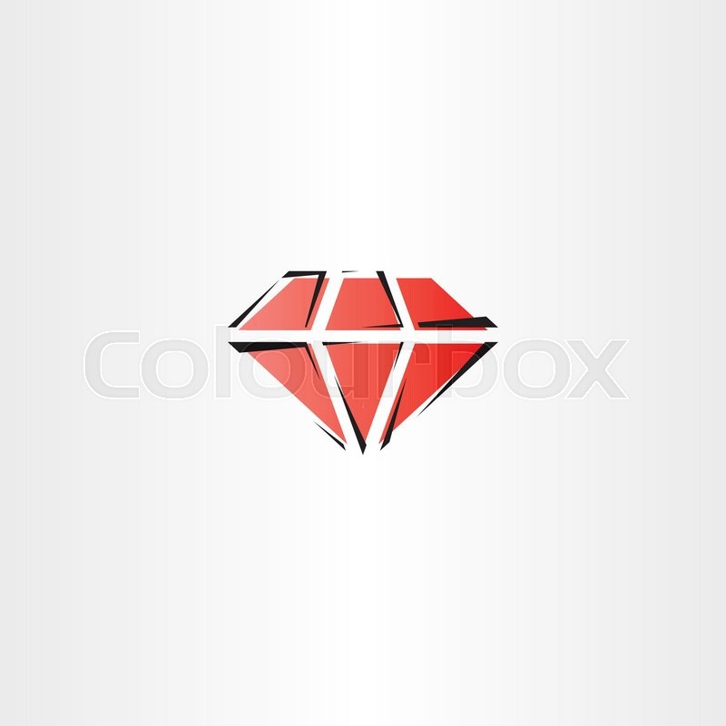 800x800 Red Diamond Vector Symbol Icon Stone Stock Vector Colourbox