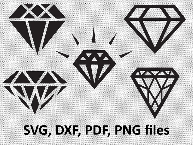 642x482 Diamonds Svg Diamonds Dxf Diamonds Silhouette Clipart Svg Etsy