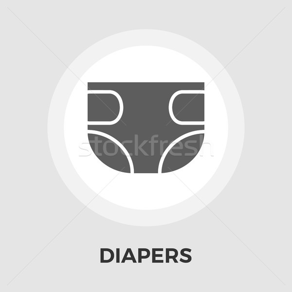 600x600 Diaper Vector Flat Icon Vector Illustration Oleksii Afanasiev