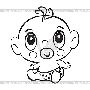 300x300 Funny Baby Boy. Cute Baby Boy Sitting In Diaper