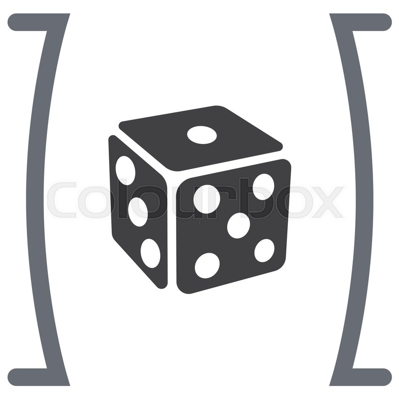 800x800 Gambling Dice Vector Icon. Casino Sign. Fortune Games Symbol