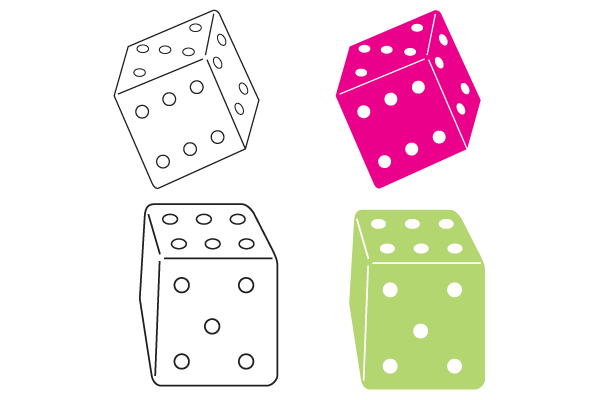 600x400 Free Dice Vector Art 123freevectors