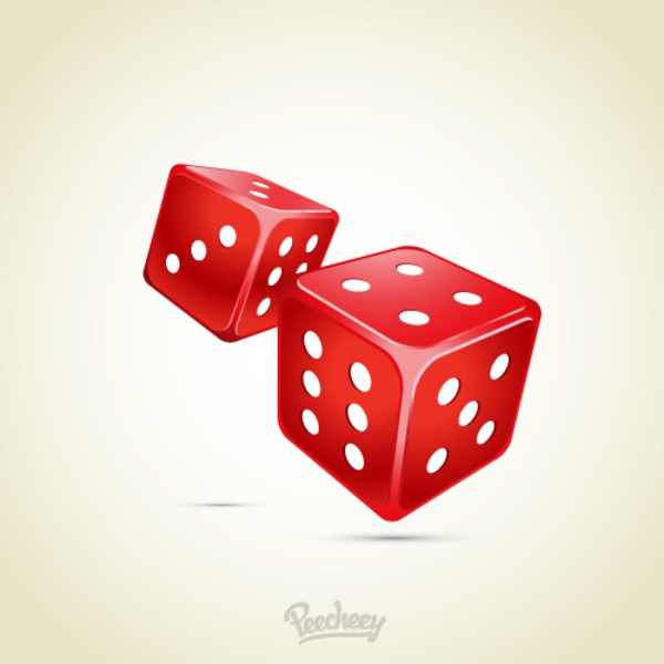 600x600 Red Dice Free Vector 123freevectors