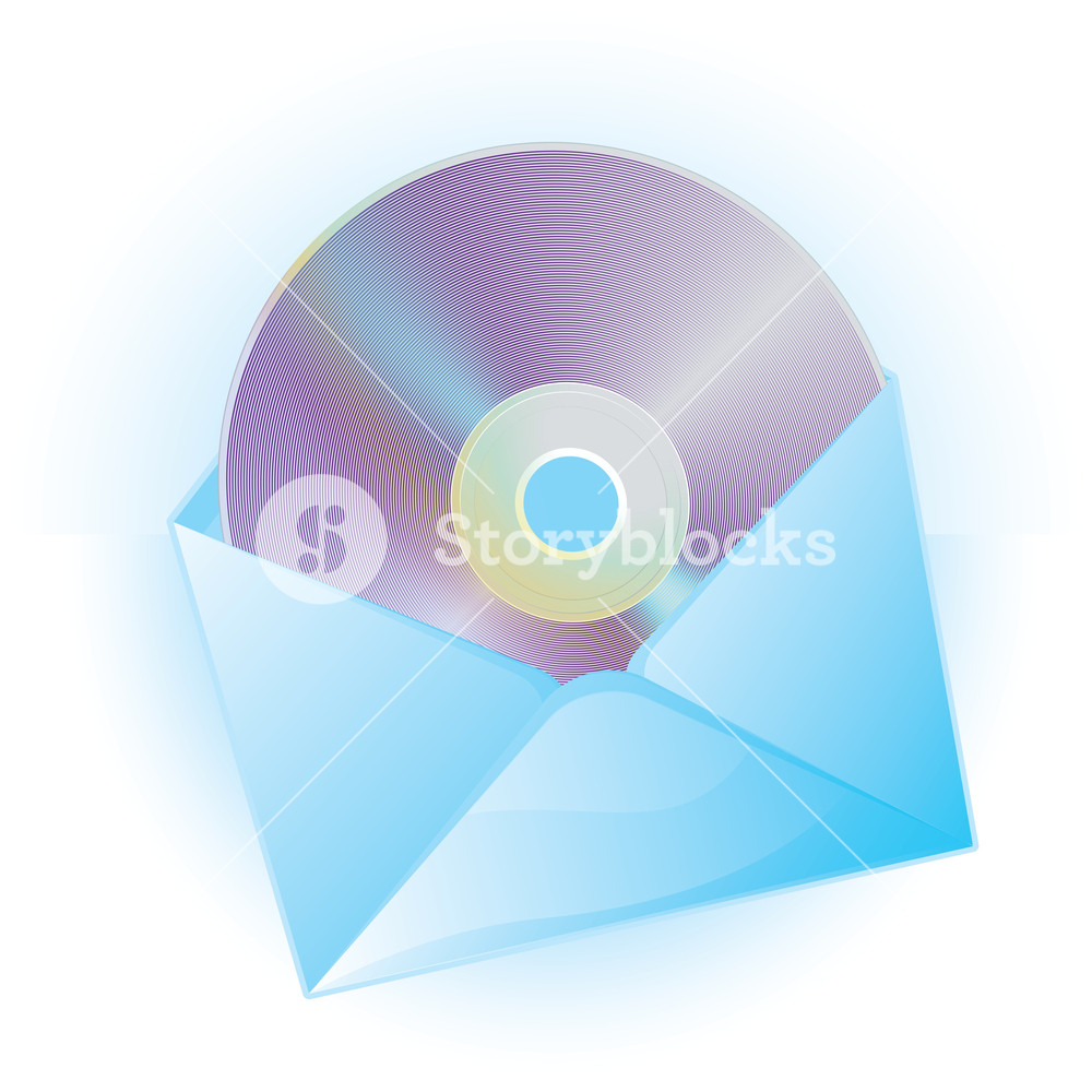 1000x1000 Postal Envelope With Data Dick. Vector. Royalty Free Stock Image