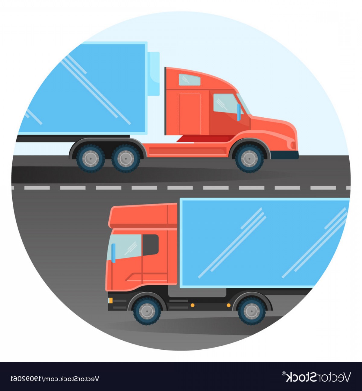 1200x1296 Diesel Trucks Drive On Two Line Highway Inside Vector Geekchicpro