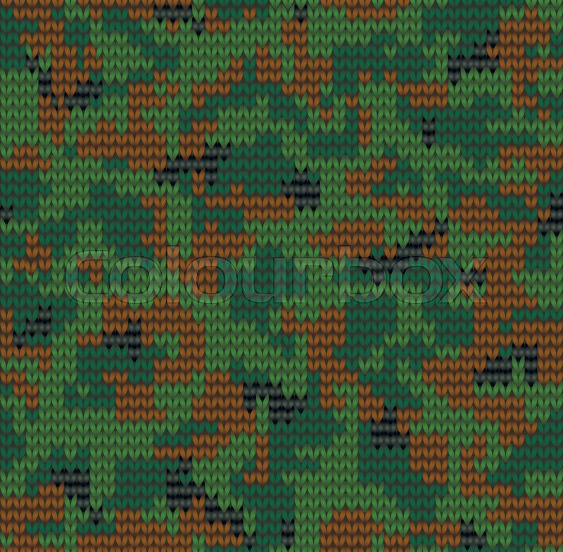800x784 Knitting Seamless Texture With Digital Camouflage Pattern Stock