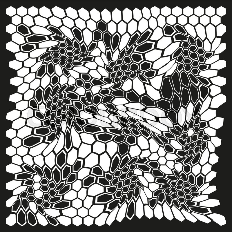 800x800 Ornament Modern Honeycomb Digital Camouflage. Pattern For Cutting