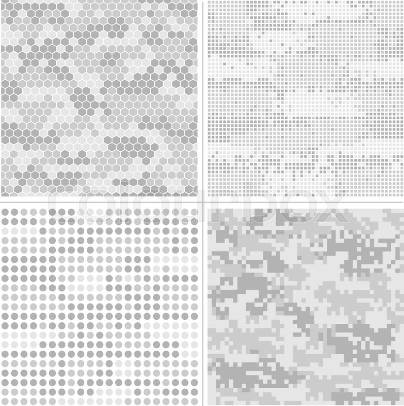 796x800 Seamless Vector Digital Pixel Camouflage Collection