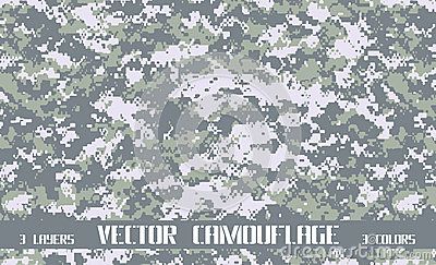 400x243 Vector Digital Camouflage Background. Army And Hunting