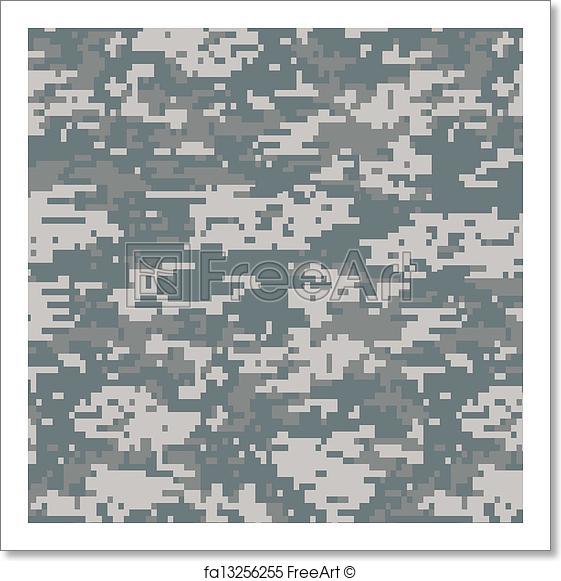 561x581 Free Art Print Of Digital Camouflage Seamless Pattern. Digital