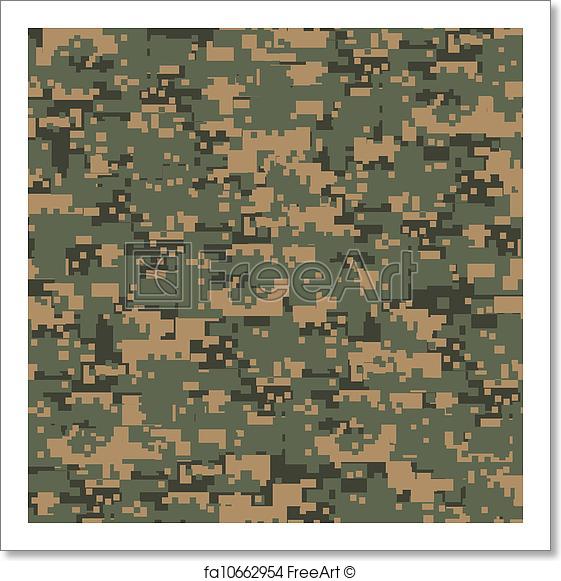 561x581 Free Art Print Of Green Digital Camouflage. Green Digital