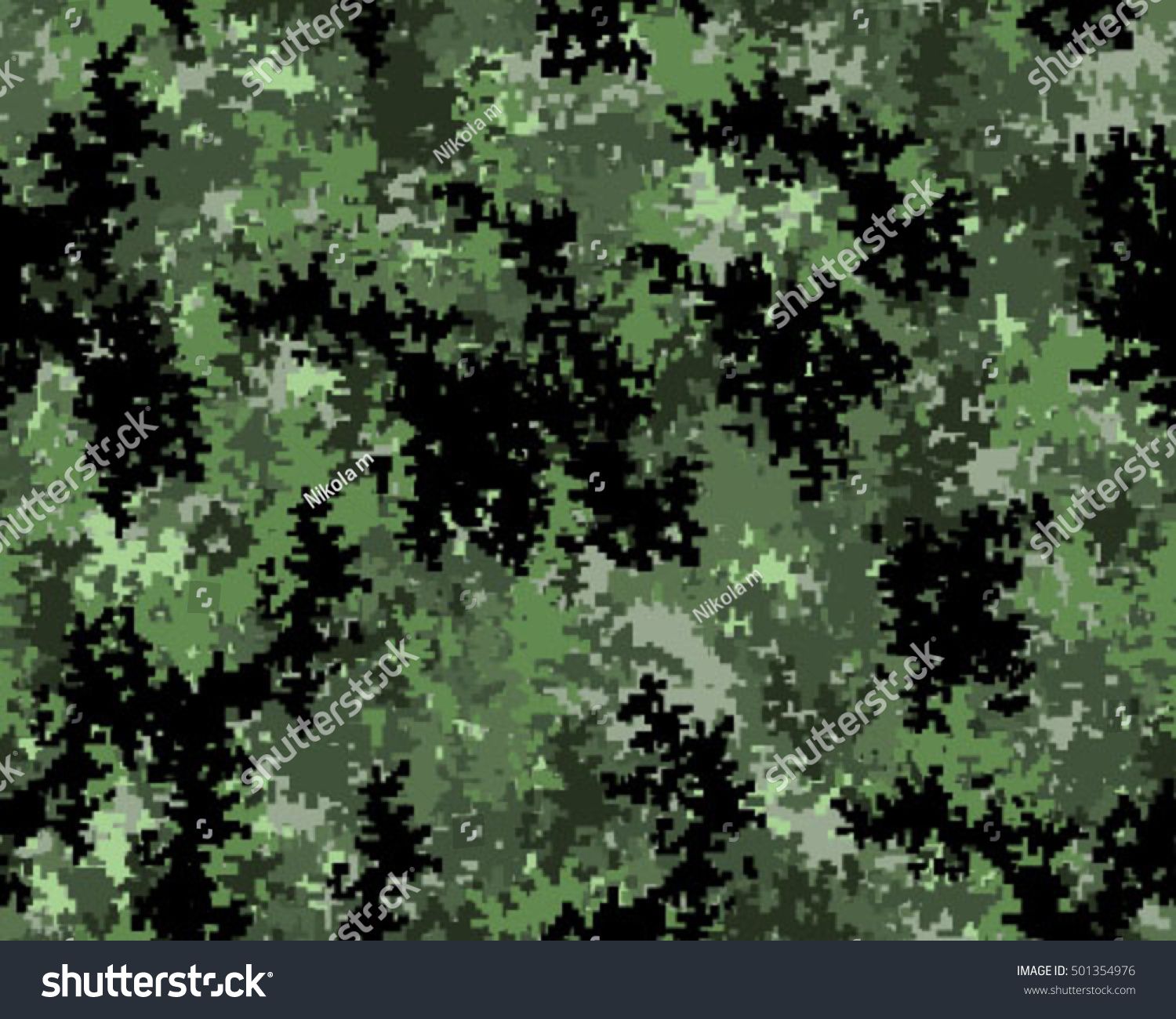 1500x1300 Digital Fashionable Camouflage Pattern, Vector Illustration