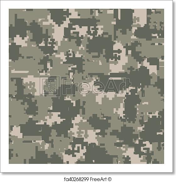 561x581 Free Art Print Of Digital Camouflage Seamless Patterns. Digital