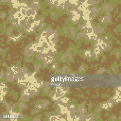 414x414 Seamless Digital Camouflage Pattern, Vector Premium Clipart