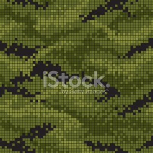 300x300 Seamless Digital Camouflage Pattern Stock Vectors