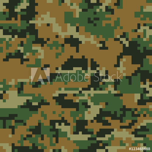 500x500 Seamless Digital Camouflage Pattern Vector