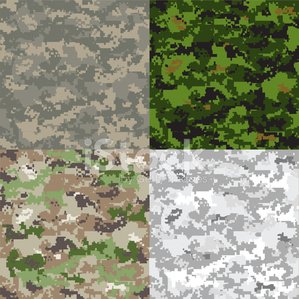299x299 Digital Camouflage Vector Pattern Stock Vectors