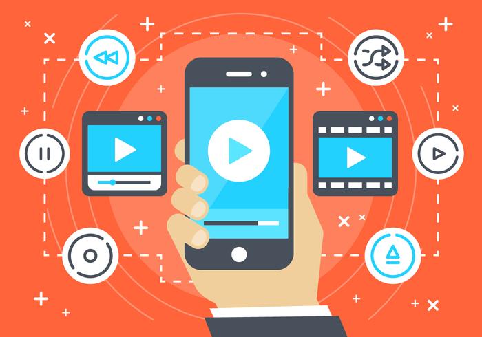 700x490 Free Flat Digital Media Vector Background