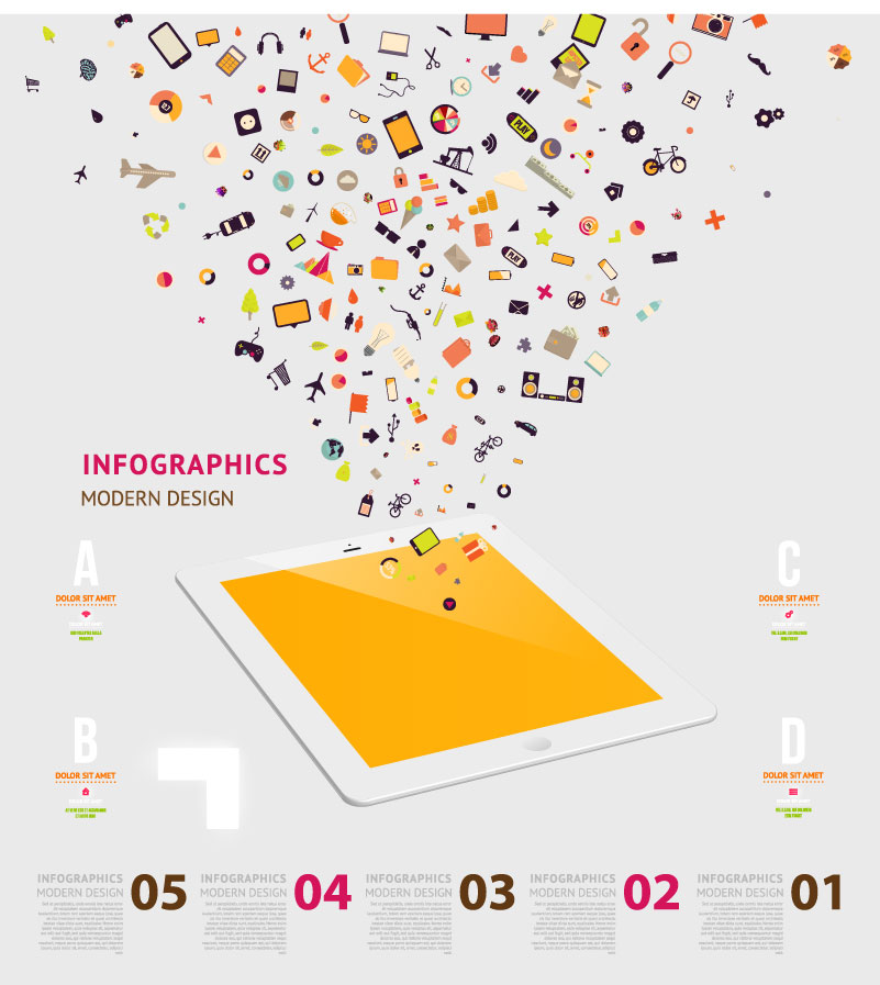 801x897 Infographics Digital Modern Design Vector Free Vector Graphic