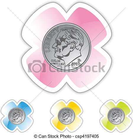 450x470 Dime Clipart Vector