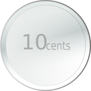 300x300 Dime Ten Cent Coin Clip Art