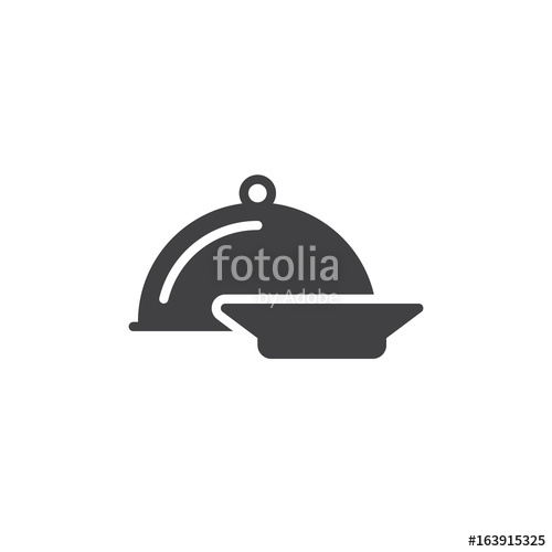 500x500 Dinner Icon Vector, Filled Flat Sign, Solid Pictogram Isolated On