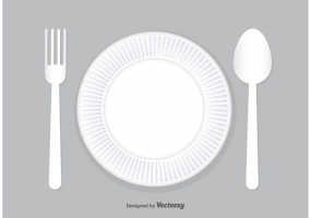 285x200 Dinner Plate Spoon Fork Free Vector Graphic Art Free Download