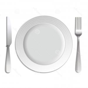 300x300 Crossed Fork And Knife On Plate Vector Clipart Rongholland