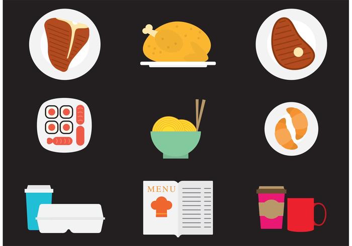 700x490 Dinner Vector Icons