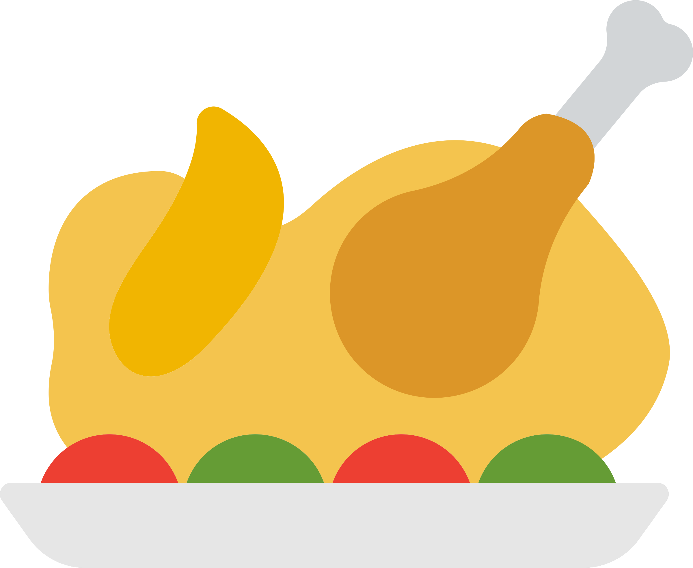 2400x1970 Turkey Dinner Vector Clipart Image