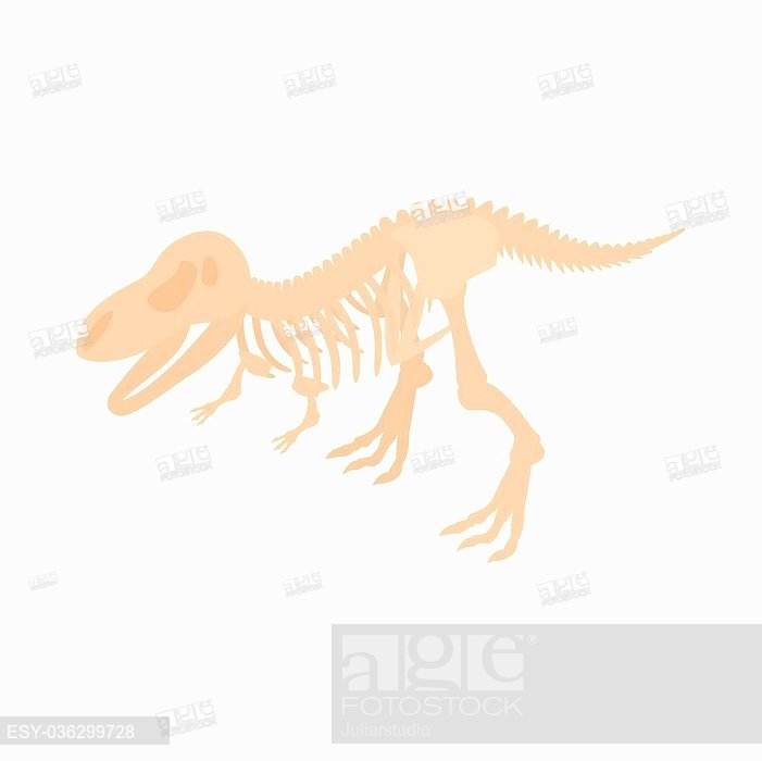 701x700 Dinosaur Skeleton Icon In Isometric 3d Style On A White Background