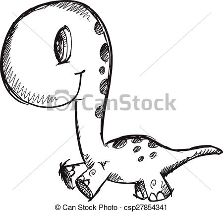 450x427 Doodle Sketch Dinosaur Vector Illustration Art .