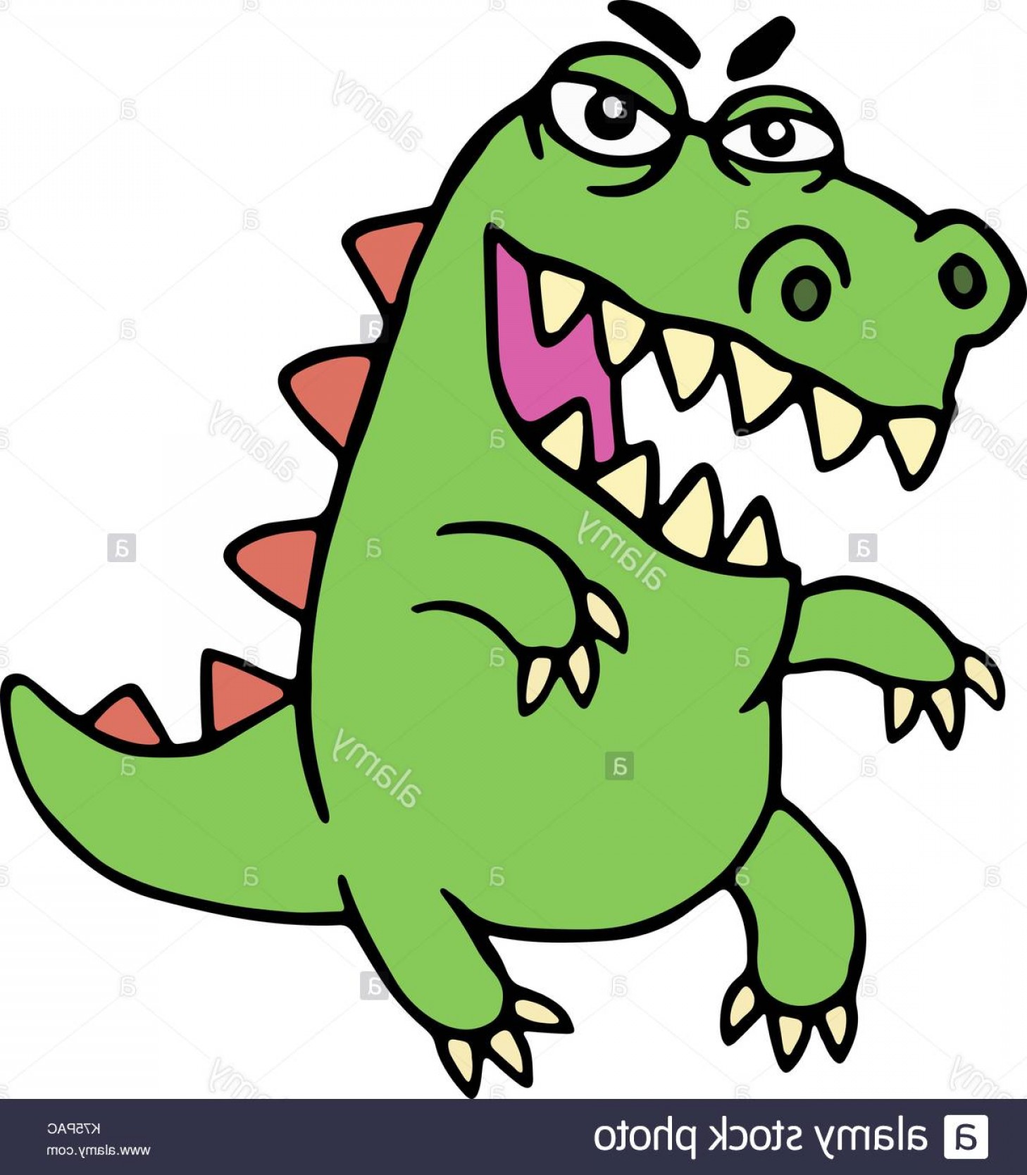 1458x1668 Stock Photo Cute Angry Cartoon Dinosaur Vector Illustration Funny