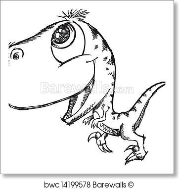 362x382 Art Print Of Sketch Doodle Cute Dinosaur Barewalls Posters