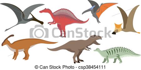 450x223 Cartoon Dinosaur Vector Illustration. Dinosaur Cartoon Vector
