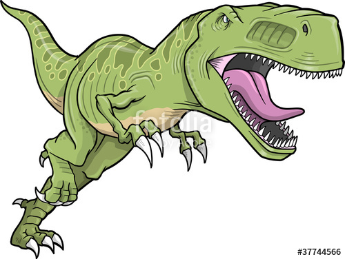 500x376 Tyrannosaurus Dinosaur Vector Illustration Stock Image And