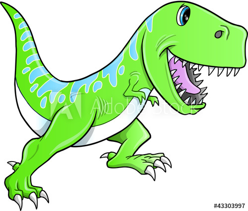 500x427 Cute Tyrannosaurus Dinosaur Vector Illustration