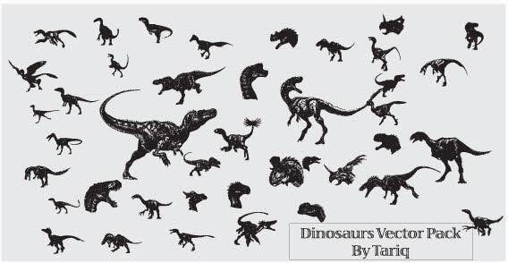 568x294 Dinosaurs Free Vector 123freevectors