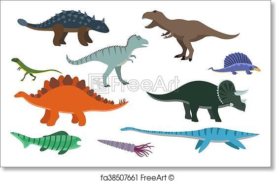560x370 Free Art Print Of Cartoon Dinosaur Vector Illustration. Dinosaur