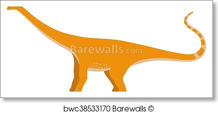 437x227 Art Print Of Cartoon Dinosaur Vector Illustration. Barewalls