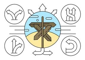 286x200 Direction Free Vector Art